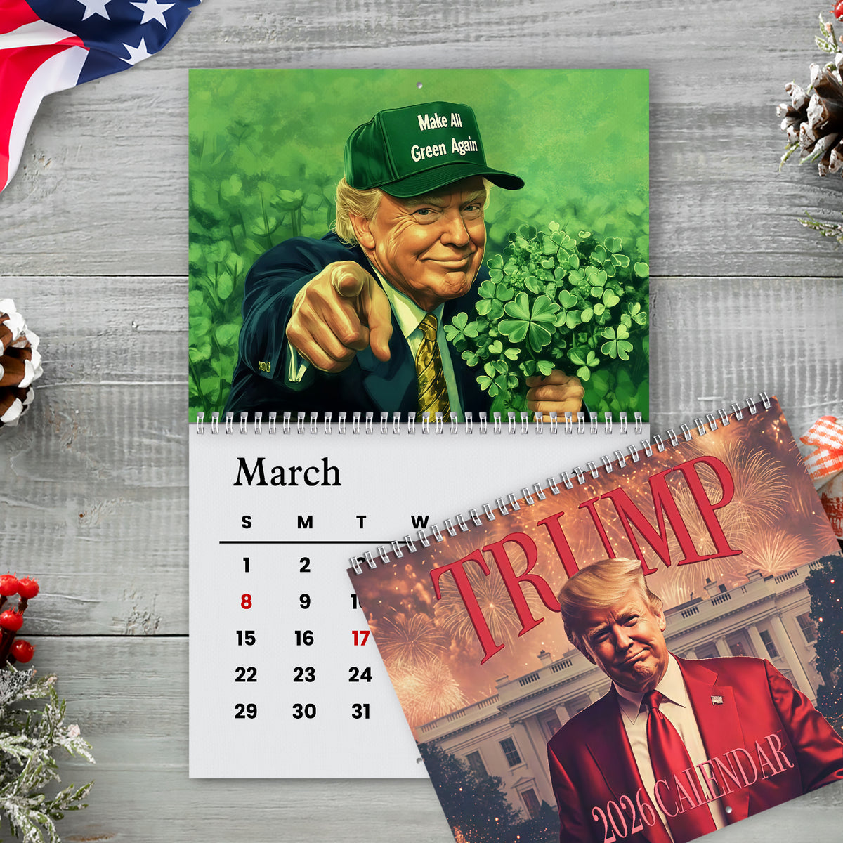 Trump 2026 Wall Calendar Funny New Year Gift Christmas Gift CH07 67504