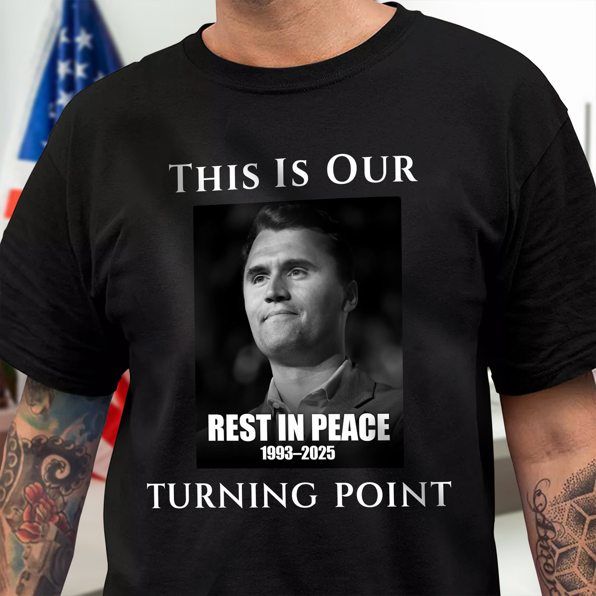 Rest In Peace Charlie Kirk' Tribute Dark Shirt TH10 64477