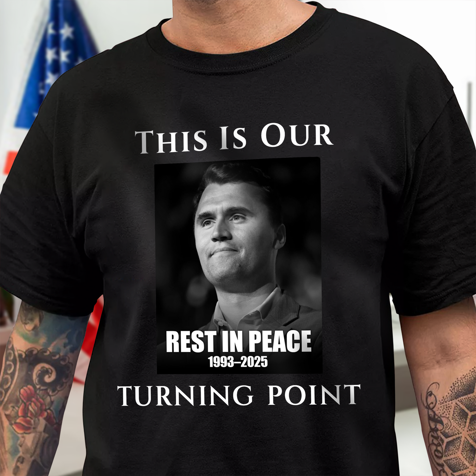 Rest In Peace Charlie Kirk' Tribute Dark Shirt TH10 64477