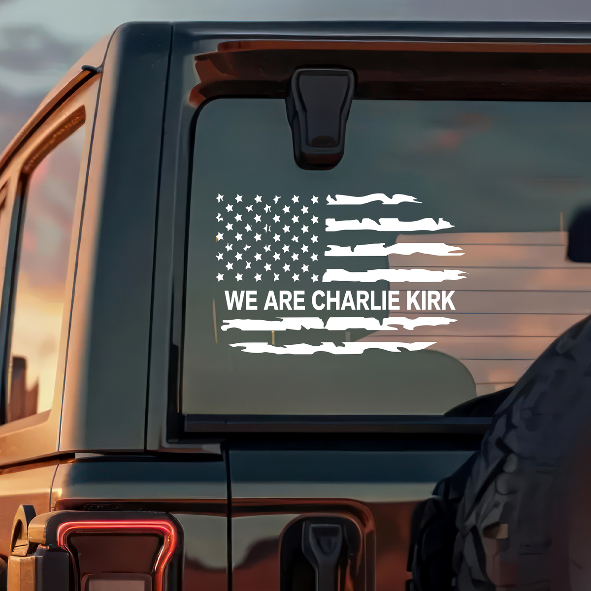 We are Charlie Kirk Tribute Memorial Car Window Decal Sticker LM32 65783