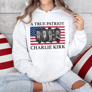 Charlie Kirk Memorial A True Patriot American Flag Bright Shirt CH07 67448