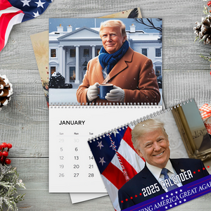 2025 Donald Trump Wall Calendar - Patriotic Holiday & Seasonal Artwork N369 LM32 65073