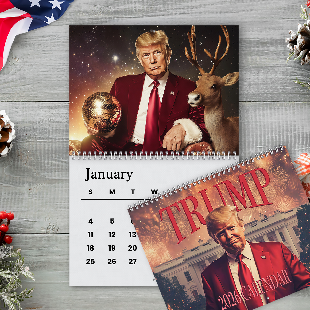 Trump 2026 Wall Calendar Funny New Year Gift Christmas Gift CH07 67504