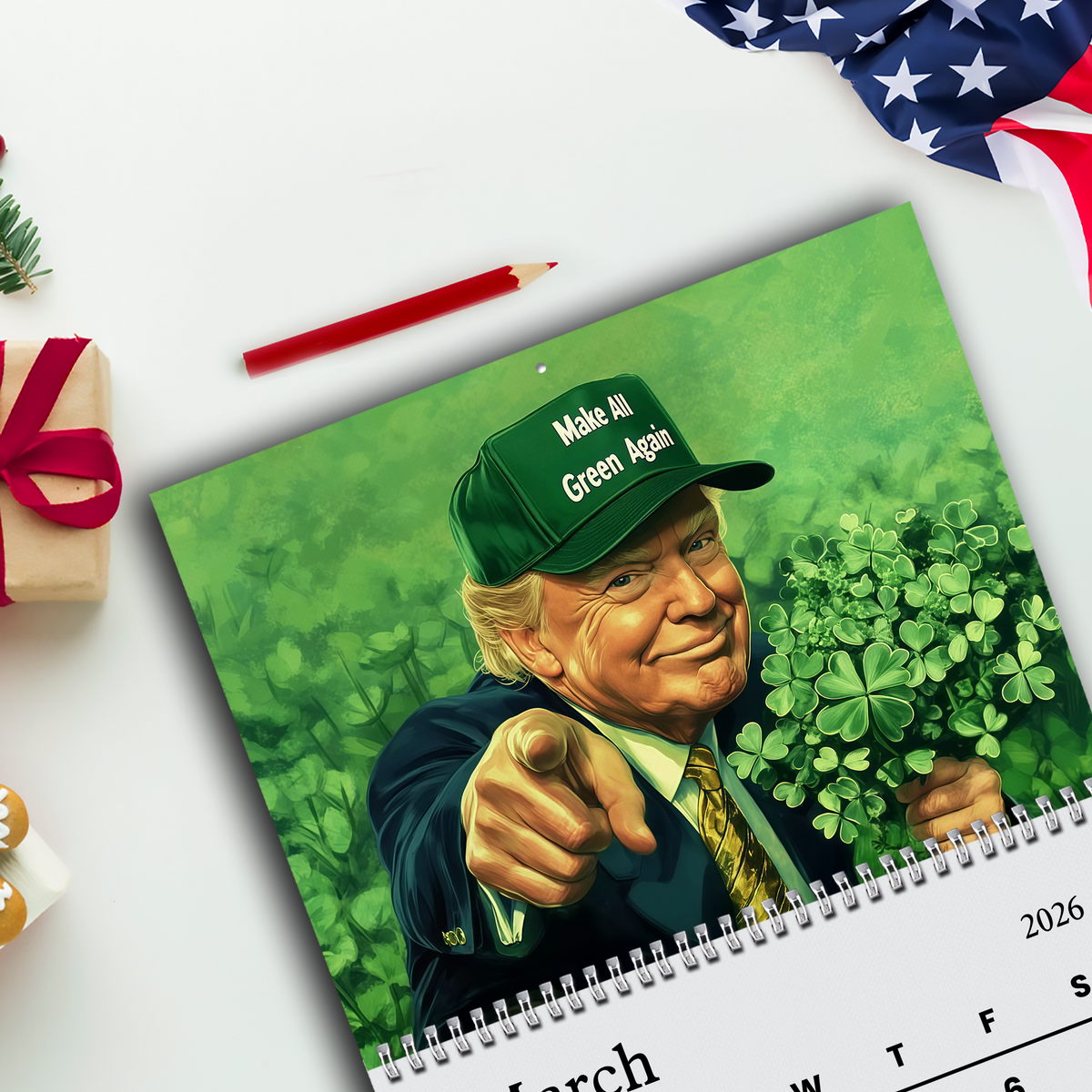 Trump 2026 Wall Calendar Funny New Year Gift Christmas Gift CH07 67504