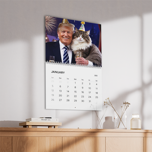 2025 Donald Trump Wall Calendar, MAGA, Trump Cat Lover Gift N369 LM32 65071