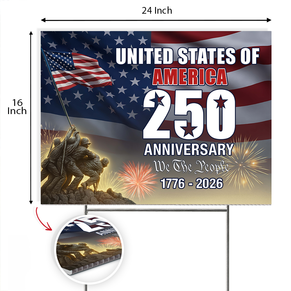 250 Years of America 1776 2026 We The People Patriotic Yard Sign CH07 896974