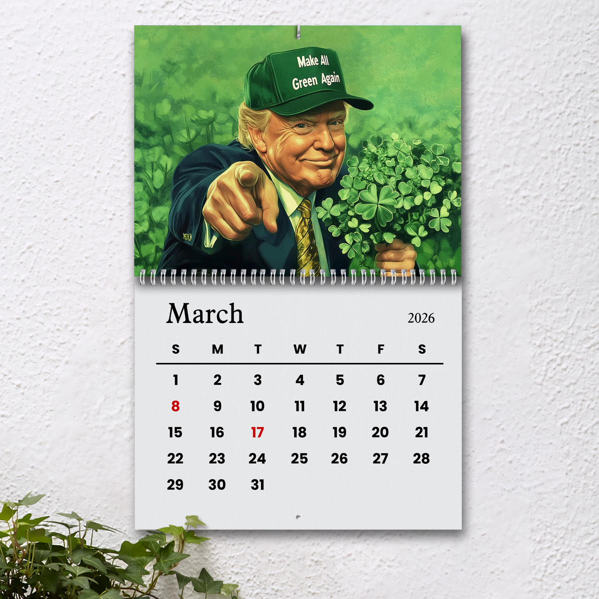 Trump 2026 Wall Calendar Funny New Year Gift Christmas Gift CH07 67504