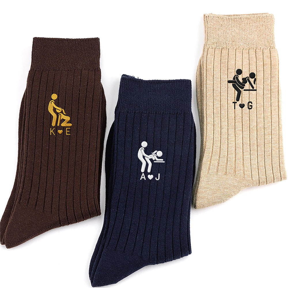 Personalized Funny Adult Embroidered Socks - Gift For Husband & Boyfriend HA75 921910