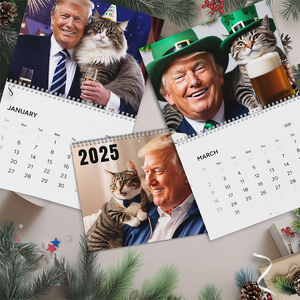 2025 Donald Trump Wall Calendar, MAGA, Trump Cat Lover Gift N369 LM32 65071