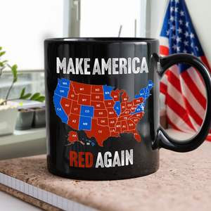 Make America Red Again Black Mug Gift for Trump Lovers HA75 67088