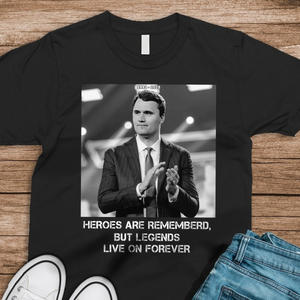 Pray For Charlie Kirk - Legends Live On Forever Dark Shirt LM32 65403