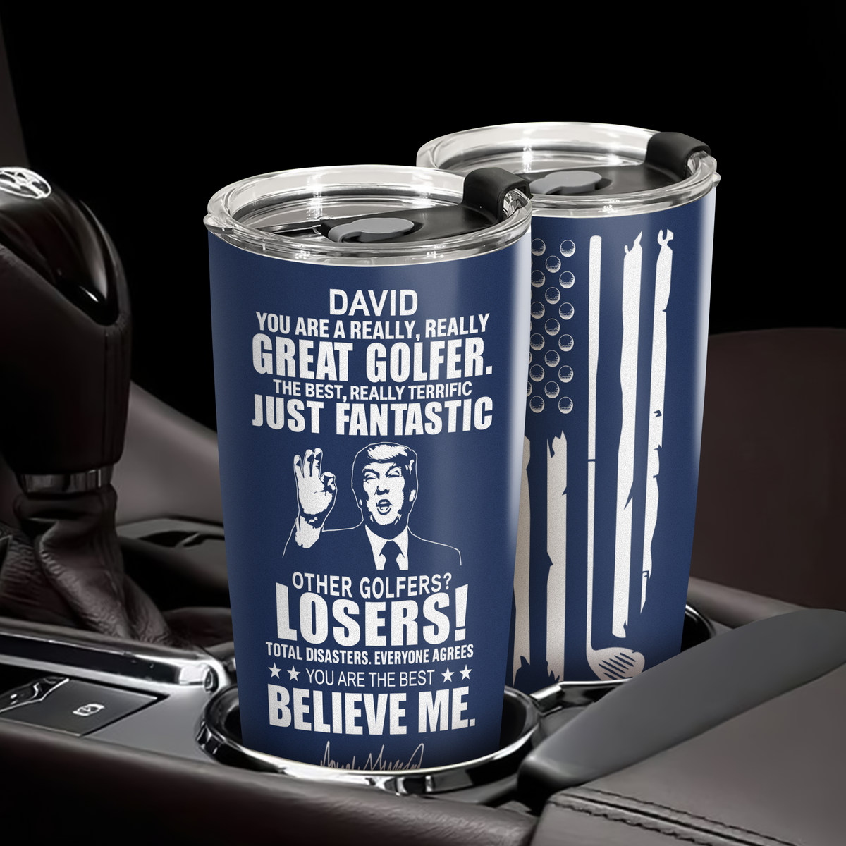 Great Golfer Trump Personalized Fat Tumbler Gift For Golfers HA75 64630
