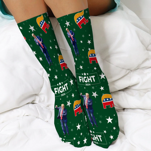 Trump Dancing Christmas Socks N369 HA75 64096