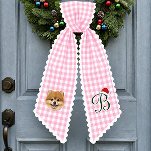 Custom Pet Photo Christmas Wreath Sash Decoration Gift for Pet Lovers TH10 170827