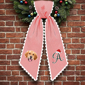 Custom Pet Photo Christmas Wreath Sash Decoration Gift for Pet Lovers TH10 170827