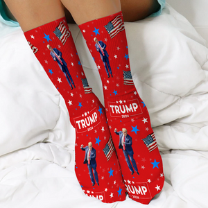 Trump Dancing Christmas Socks N369 HA75 64096