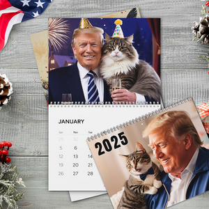 2025 Donald Trump Wall Calendar, MAGA, Trump Cat Lover Gift N369 LM32 65071