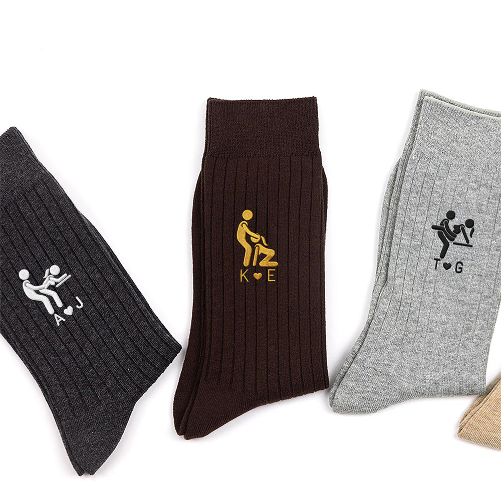 Personalized Funny Adult Embroidered Socks - Gift For Husband & Boyfriend HA75 921910