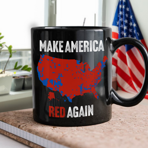 Make America Red Again Black Mug Gift for Trump Lovers HA75 67088