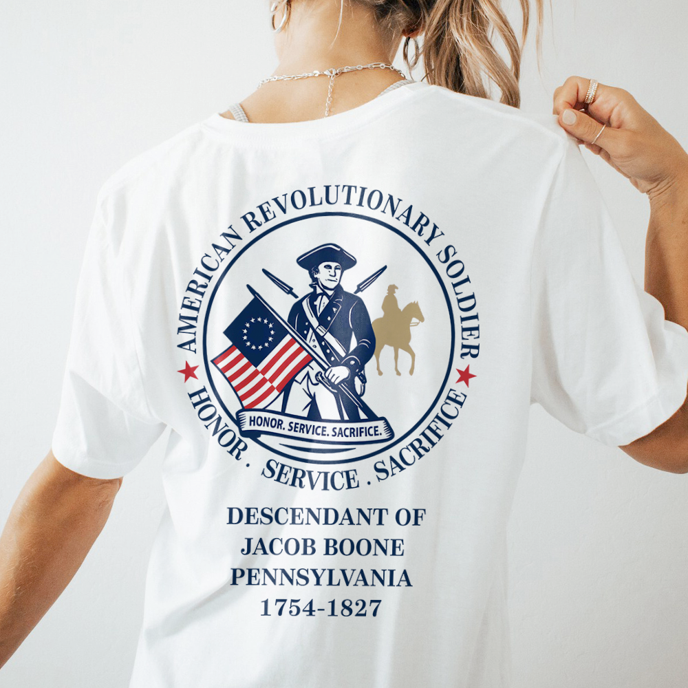 Custom Descendant Of A Patriot - Honor, Service Sacrifice Bright Backside Shirt LM32 895547