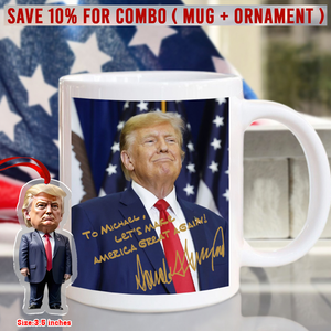 President Donald Trump Autographed Mug, Donald Trump Homage Mug HA75 63584