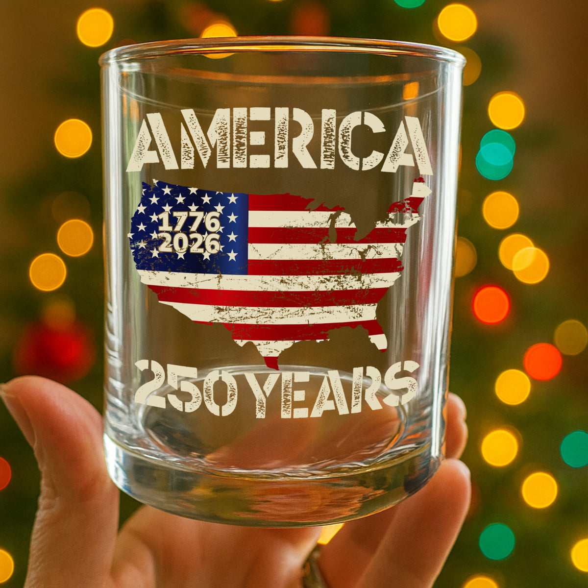 250 Years America Anniversary 250th Independence Day Whiskey Glass HA75 897356