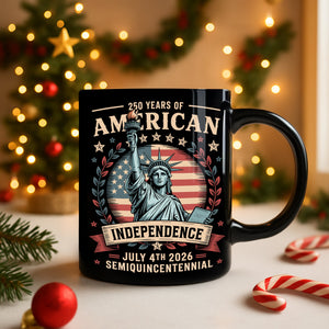 250 Year Of American Independence Black Mug LM32 895295