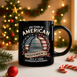 250 Years Of America Black Mug TH10 894655