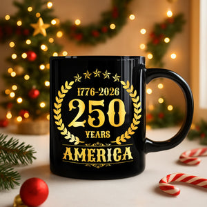 America 250 Years America 250th Anniversary Black Mug HA75 897420