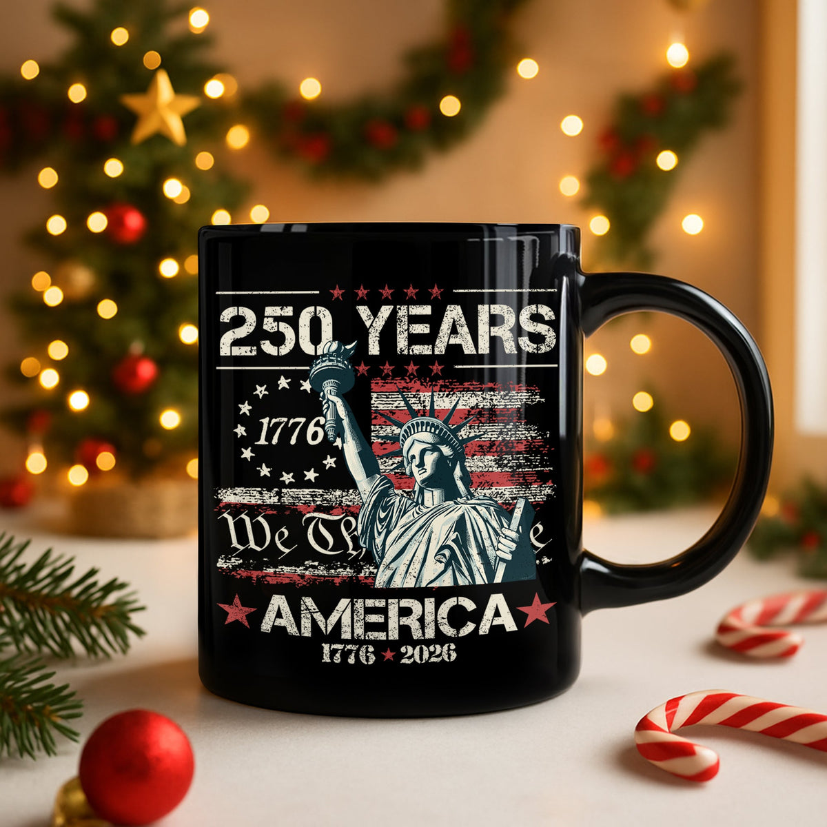 Celebrate Our America 250th Anniversary We The People Black Mug CH07 896714