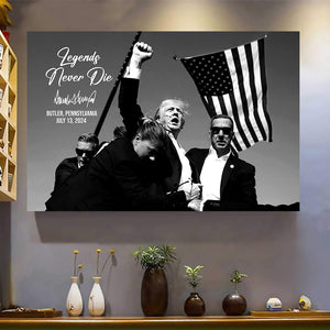 BnW Legends Never D** Donald Trump Picture Frame Canvas Poster TH10 63095