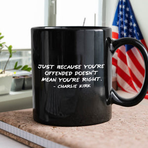 Charlie Kirk Minimalist Famous Quote, Free Speech Conservative Political Truth Black Mug HA75 64516