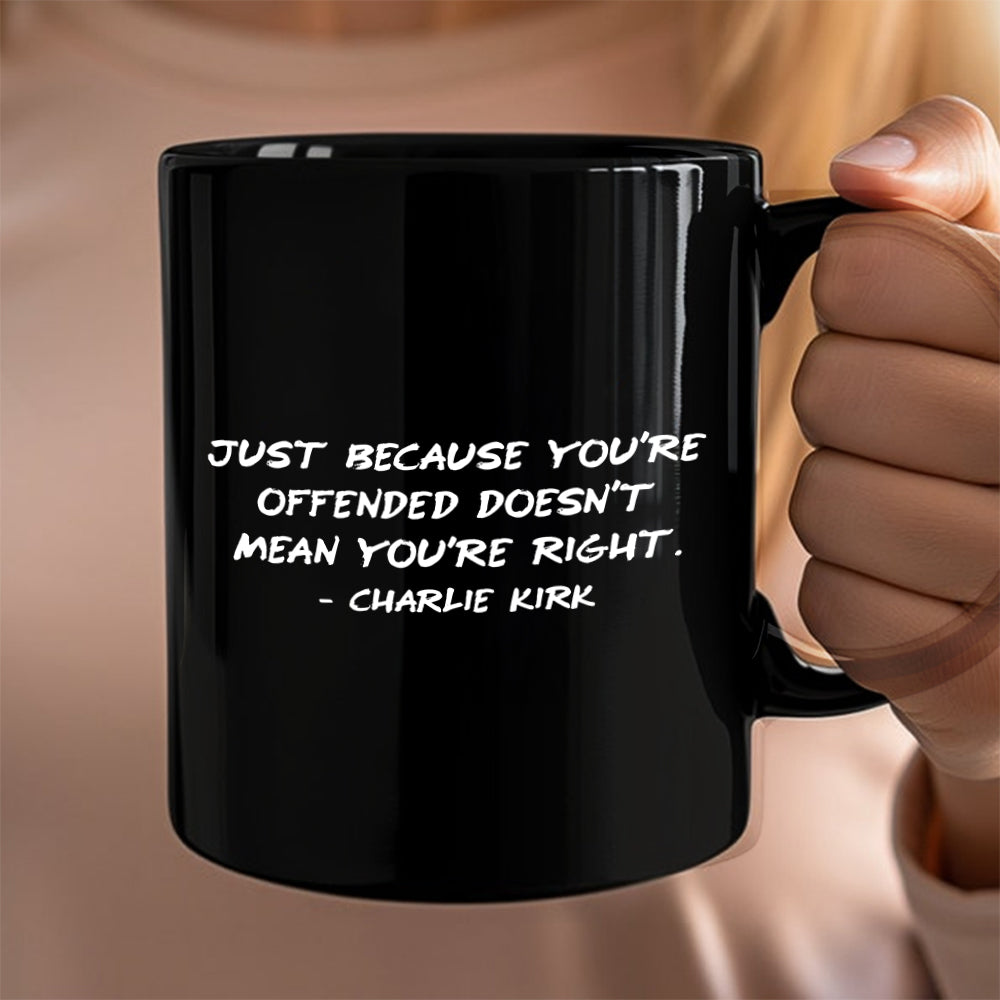 Charlie Kirk Minimalist Famous Quote, Free Speech Conservative Political Truth Black Mug HA75 64516