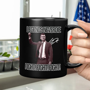Charlie Kirk Legend Never Dies Vintage Style Black Mug HO82 65878