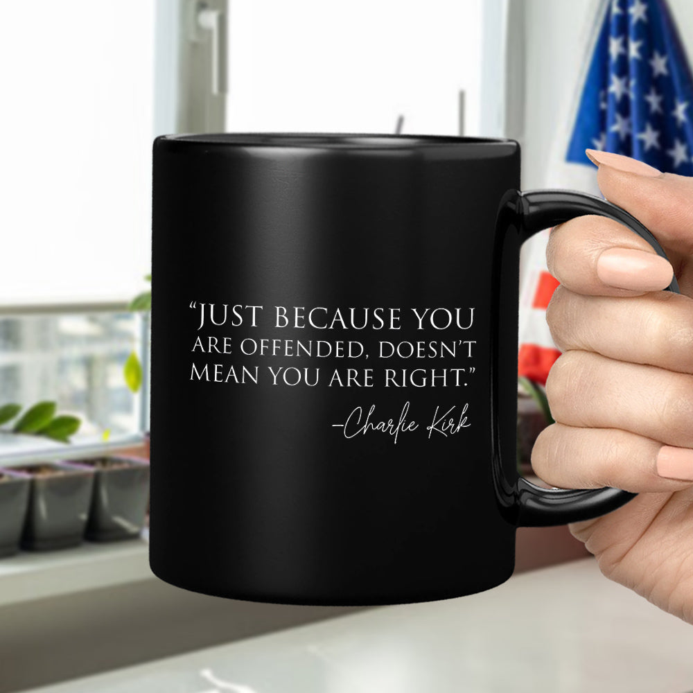Pray For Charlie Kirk A True Patriot Black Mug HO82 65950