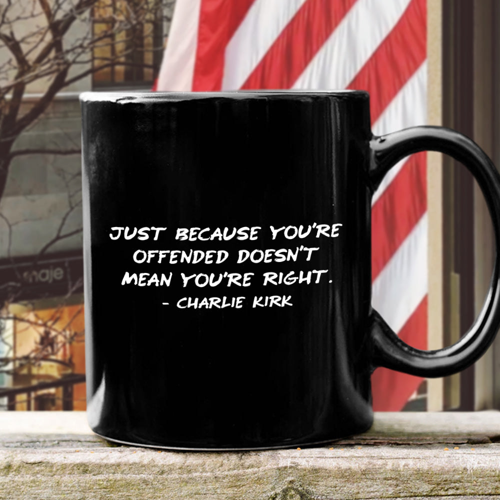 Charlie Kirk Minimalist Famous Quote, Free Speech Conservative Political Truth Black Mug HA75 64516