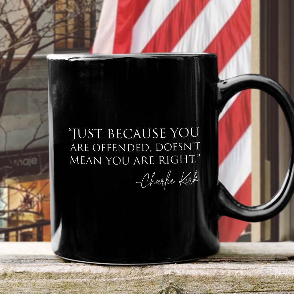 Pray For Charlie Kirk A True Patriot Black Mug HO82 65950