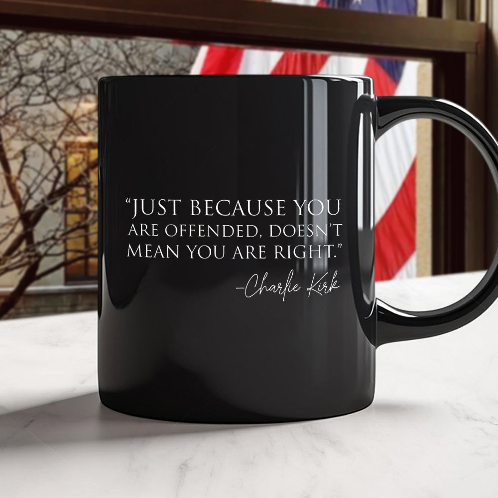 Pray For Charlie Kirk A True Patriot Black Mug HO82 65950