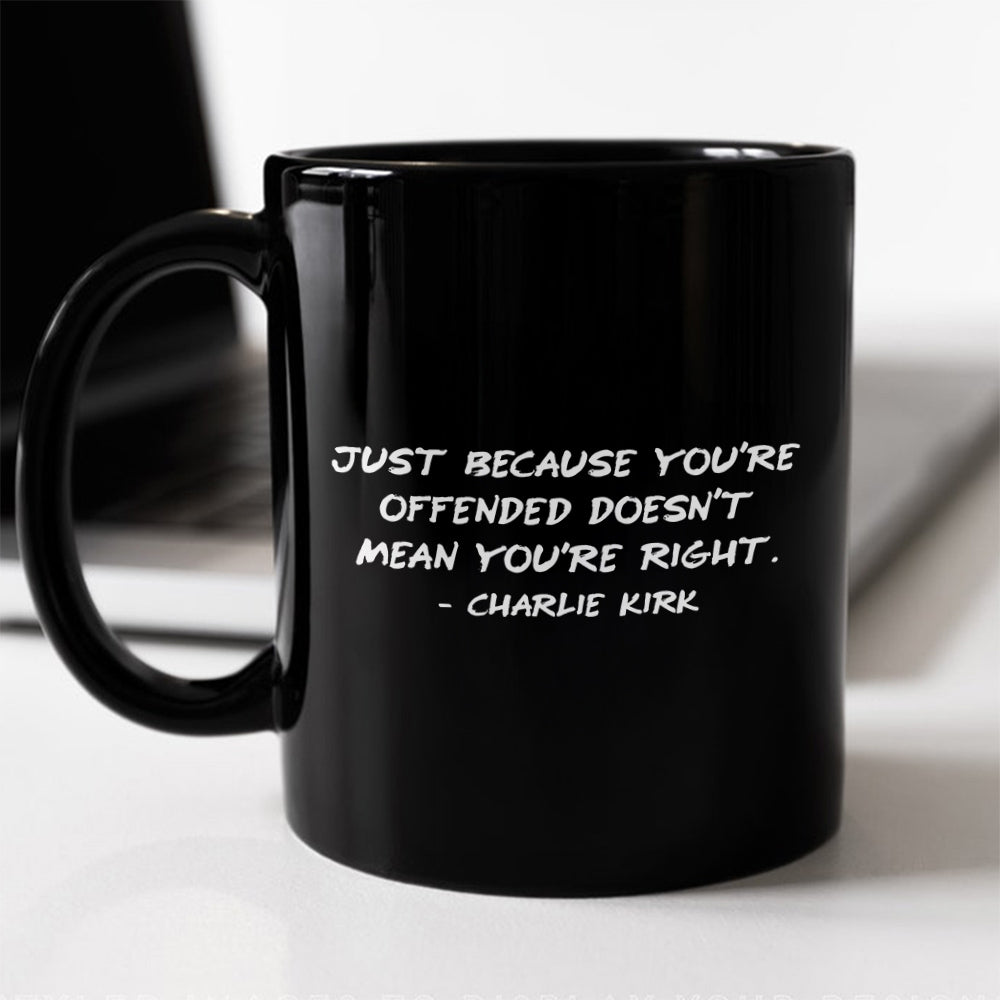Charlie Kirk Minimalist Famous Quote, Free Speech Conservative Political Truth Black Mug HA75 64516