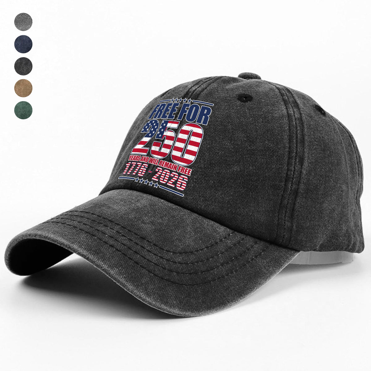Free For America 250 Years Washed Denim Baseball Cap TH10 894593