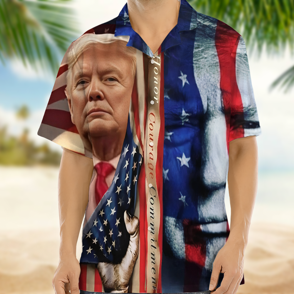 Donald Trump Honor Courage Commitment Hawaiian Shirt DM01 62947