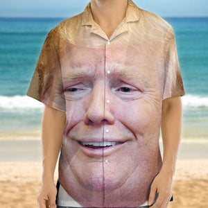 Custom Funny Donald Trump Face Hawaii Shirt N304 62432