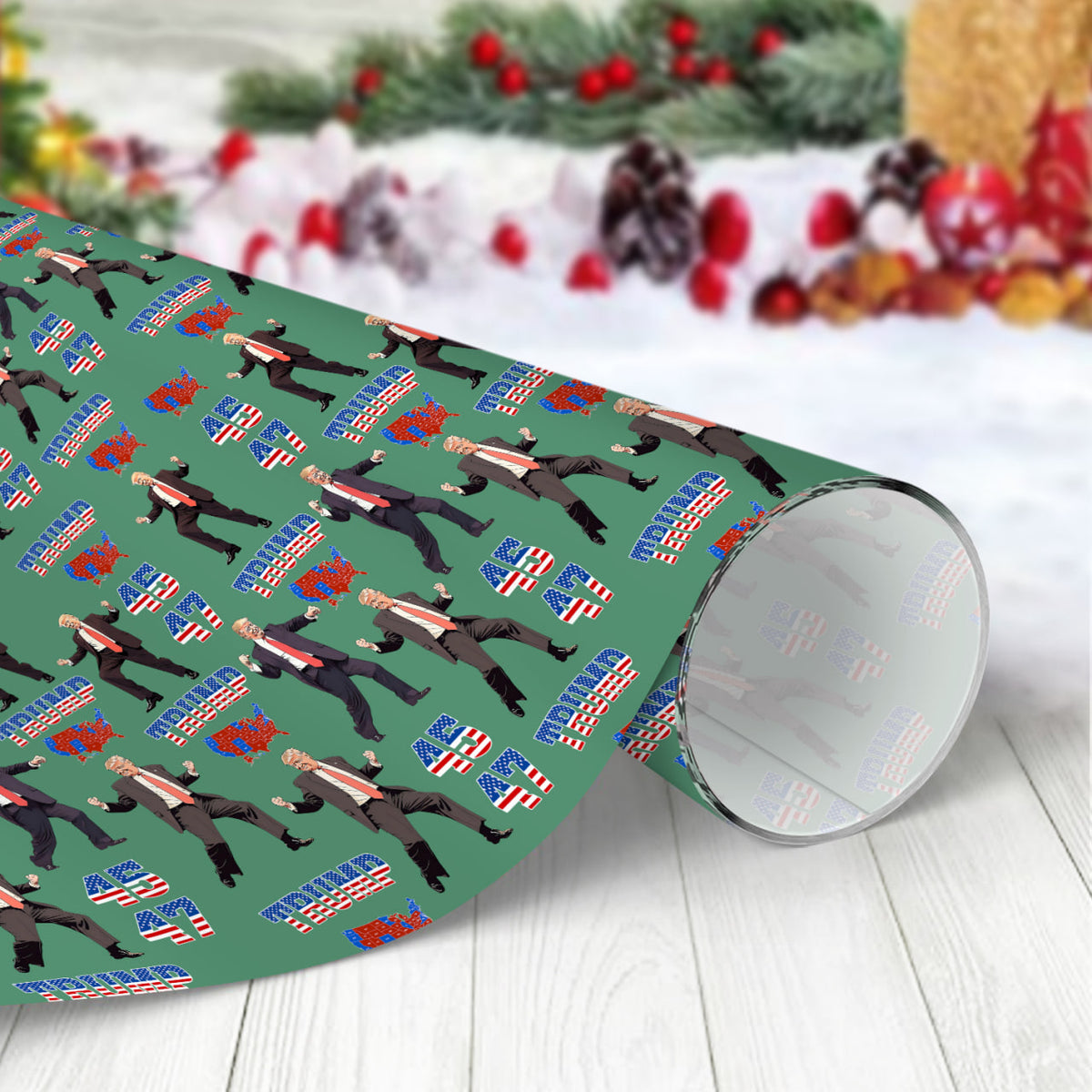 Trump 45 47 US Presidential Election 2024 Map Wrapping Paper For Chritsmas Gift HA75 67060