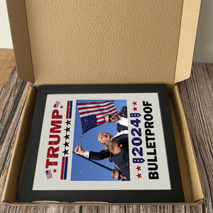 Trump 2024 Bulletproof Picture Frame Canvas Poster HA75 63120