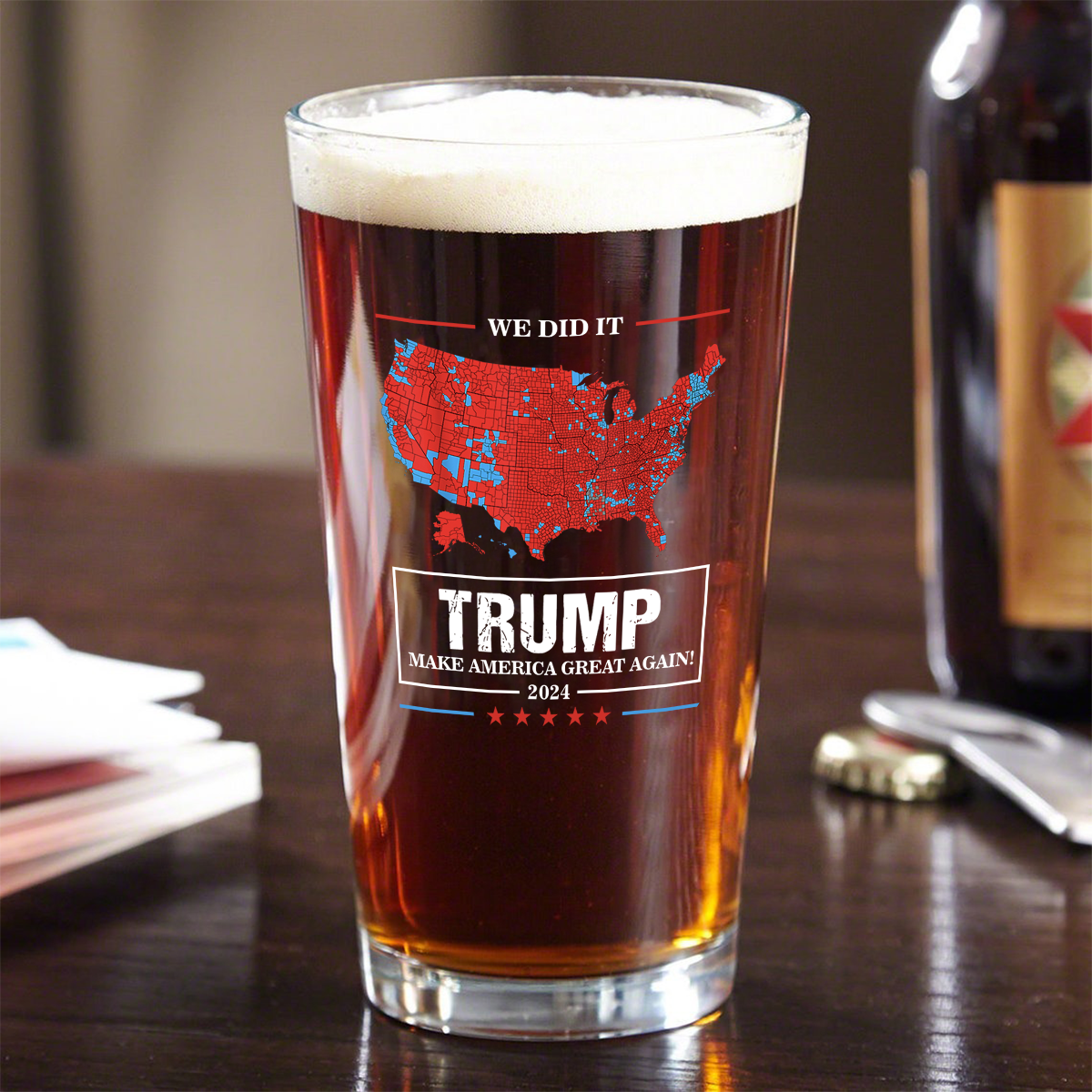 We Did It Trump Make America Great Again Beer Glass HA75 63998