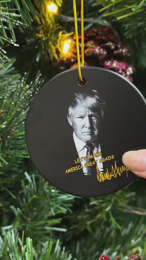 Custom Name Let's Make America Great Again Trump Ceramic Ornament HA75 63020