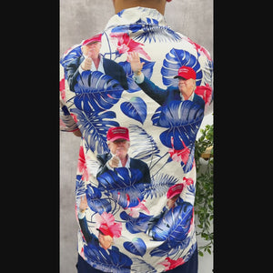 Custom Photo Trump Face Hawaiian Shirt TA29 62495