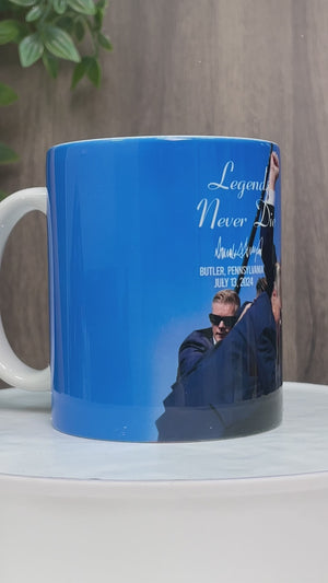 Legends Never D** | Trump Fi**t 2024 Mug | Trump Pennsylvania Rally | Trump Fi**t Mug C1119 - GOP