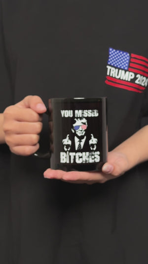 You Mi**ed B**ches Trump F**ht Middle Finger Black Mug N304 HA75 63084