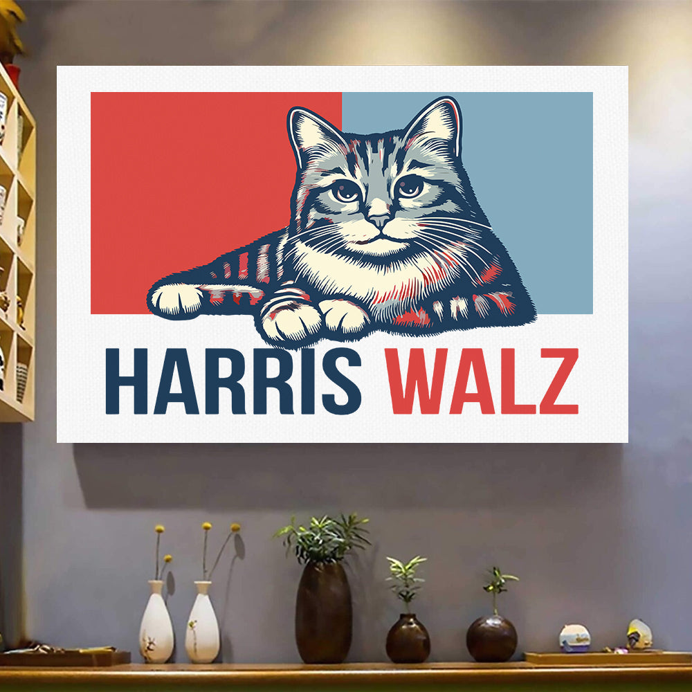Harris Walz For President 2024 Picture Frame Canvas Poster HA75 63538